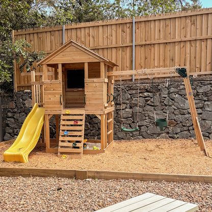 Lifespan Kids Kingston Cubby House with 2.2m Yellow Slide