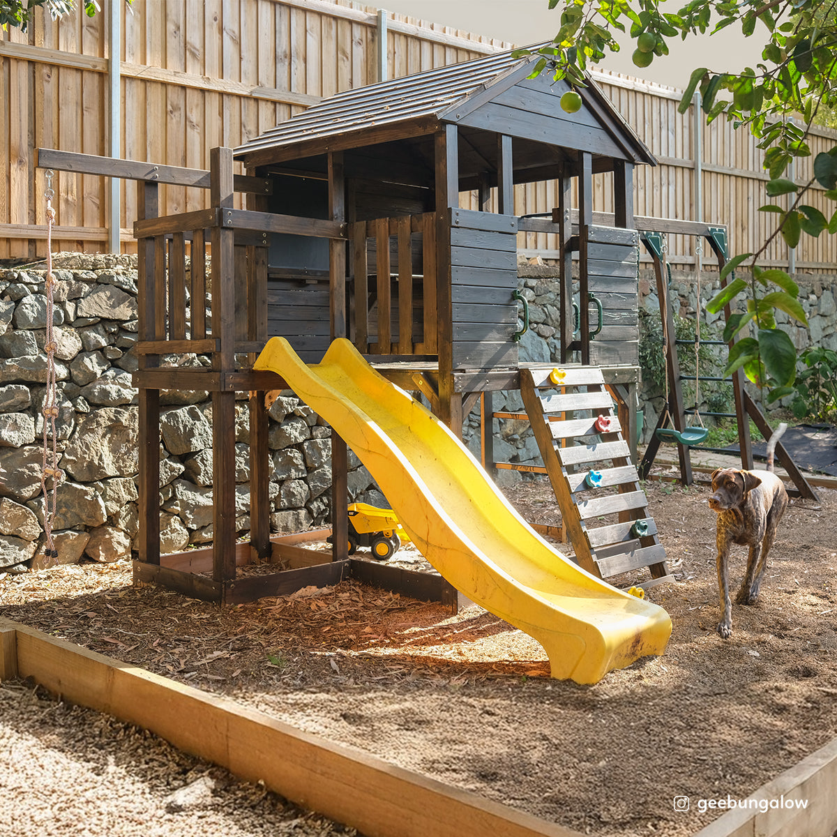 Lifespan Kids Kingston Cubby House with 2.2m Yellow Slide