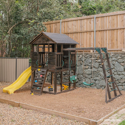 Lifespan Kids Kingston Cubby House with 2.2m Yellow Slide