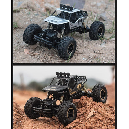 Large 1 16 Alloy Climbing Car - 28cm Remote Control Toy for Cross-country Adventures - Silver