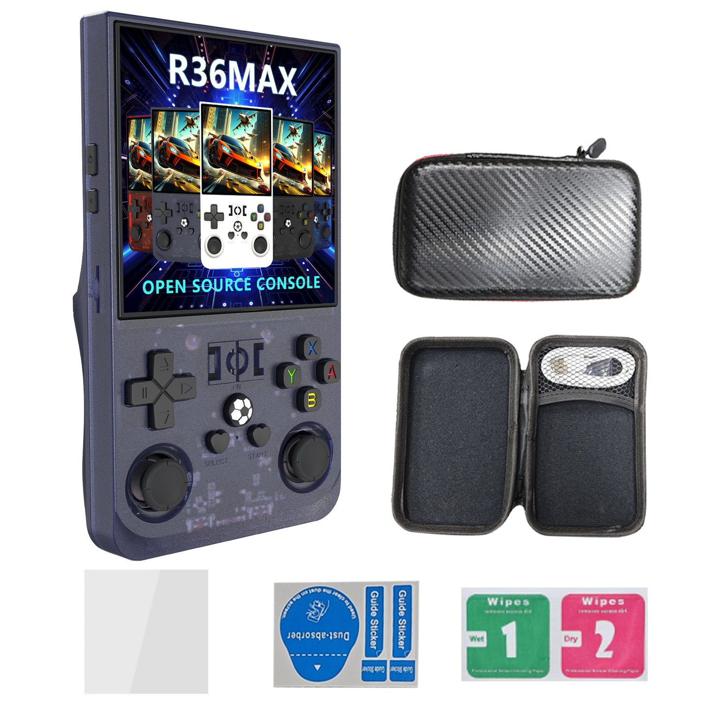 R36MAX Handheld Retro Game Console - 4.0 IPS Screen Open Source Linux 4000mAh Battery 30+ Emulators(grey)"