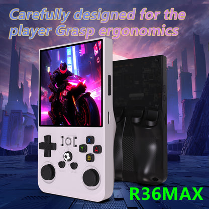 R36MAX Handheld Retro Game Console - 4.0 IPS Screen Open Source Linux 4000mAh Battery 30+ Emulators(black)"
